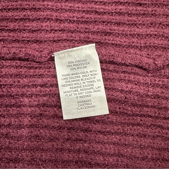 Leith Burgundy Dolman Sleeve Long Cardigan Sweater - Picture 4 of 6